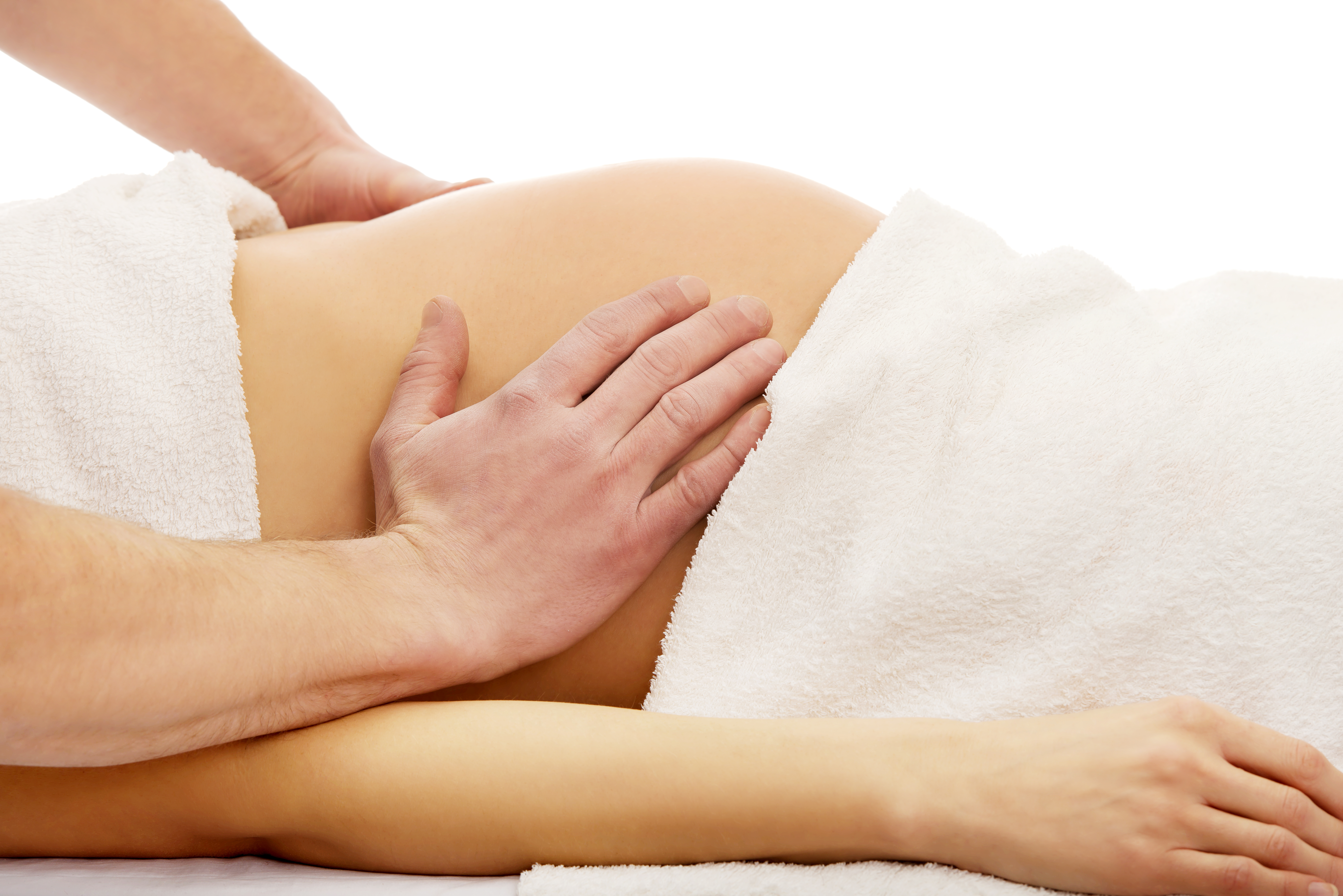 Prenatal massage care for an expecting parent at Myocare Leaside